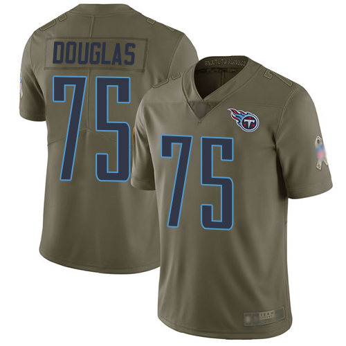 Tennessee Titans Limited Olive Men Jamil Douglas Jersey NFL Football #75 2017 Salute to Service->tennessee titans->NFL Jersey